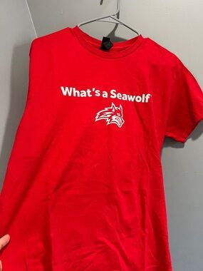 Red "What's a Seawolf" Graphic Tee